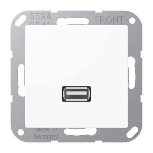 Jung Multimedia-Anschlusssystem USB 2.0, Serie AS/A, alpinweiß MAA1122WW