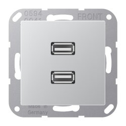 Jung Multimedia-Anschlusssystem 2 x USB 2.0, Serie...