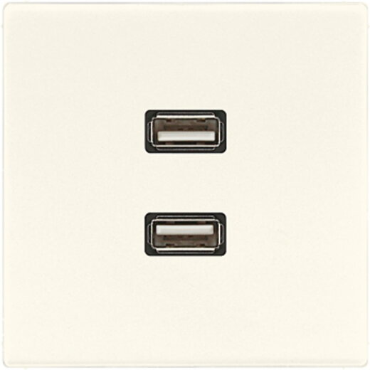 Jung Multimedia-Anschlusssystem 2 x USB 2.0, Serie LS, weiß MALS1153