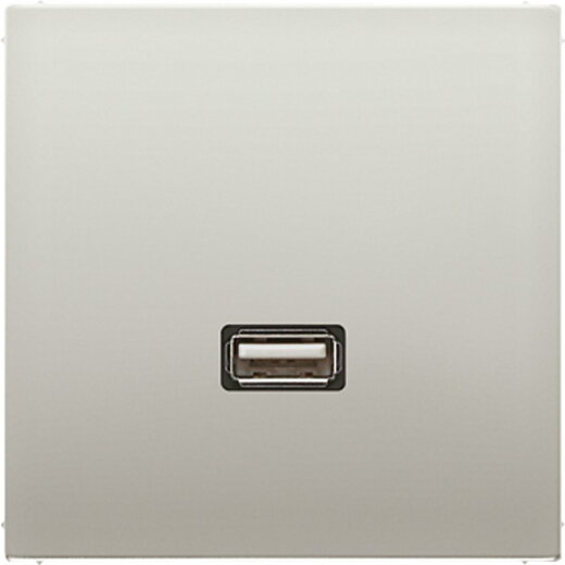 Jung Multimedia-Anschlusssystem USB 2.0, Serie LS, Edelstahl MAES1122