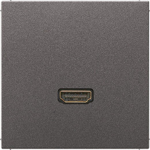 Jung Multimedia-Anschlusssystem HDMI, Serie LS, anthrazit (lackiertes Aluminium) MAAL1112AN