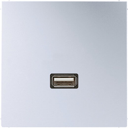 Jung Multimedia-Anschlusssystem USB 2.0, Serie LS, Aluminium MAAL1122