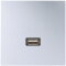 Jung Multimedia-Anschlusssystem USB 2.0, Serie LS, Aluminium MAAL1122
