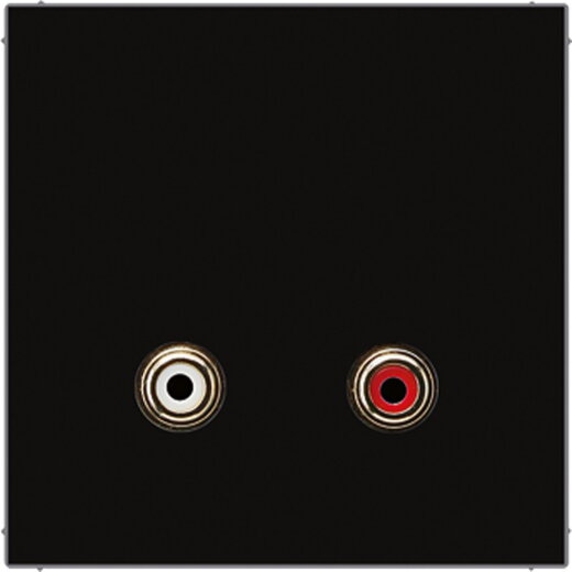 Jung Multimedia-Anschlusssystem Cinch Audio, Serie LS, schwarz MALS1021SW