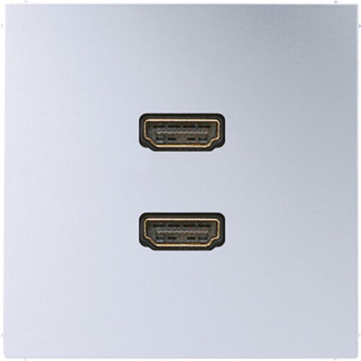 Jung Multimedia-Anschlusssystem 2 x HDMI, Serie LS, Aluminium MAAL1133