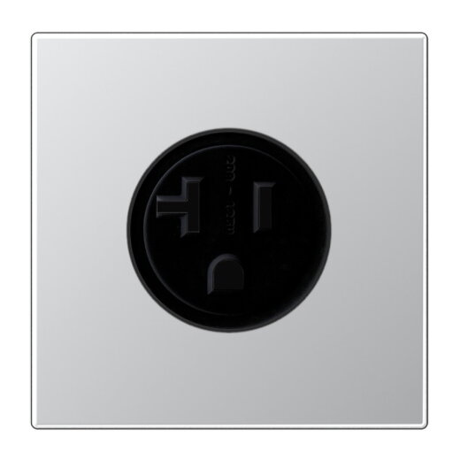 Jung Steckdose, US-Norm NEMA, 20 A 125 V ~, Schraubklemmen, ohne Krallen, Serie LS, Aluminium AL2521-20