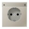 Jung SCHUKO Steckdose, 16 A 250 V ~, mit Schriftfeld, SAFETY+, Serie LS, Edelstahl ES1520KINA