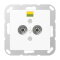 Jung Potentialausgleich-Steckdose, Thermoplast, Serie A, alpinweiß A565-2BFWW