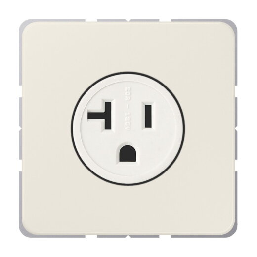 Jung Steckdose, US-Norm NEMA, 20 A 125 V ~, Schraubklemmen, ohne Krallen, Thermoplast, Serie CD, weiß CD521-20