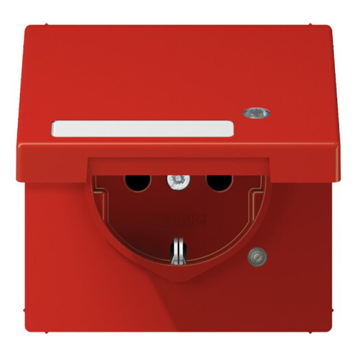 Jung SCHUKO Steckdose, 16 A 250 V ~, mit Funktionsanzeige, mit Schriftfeld, Thermoplast, Seri LS1520NAKLKORT