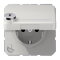 Jung SCHUKO Steckdose, 16 A 250 V ~, mit Sicherheitsschloss, Thermoplast, Serie CD, lichtgrau CD1520NAKLSLLG