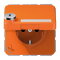 Jung SCHUKO Steckdose, 16 A 250 V ~, mit Sicherheitsschloss, Thermoplast, Serie CD, orange (f CD1520NAKLSLO