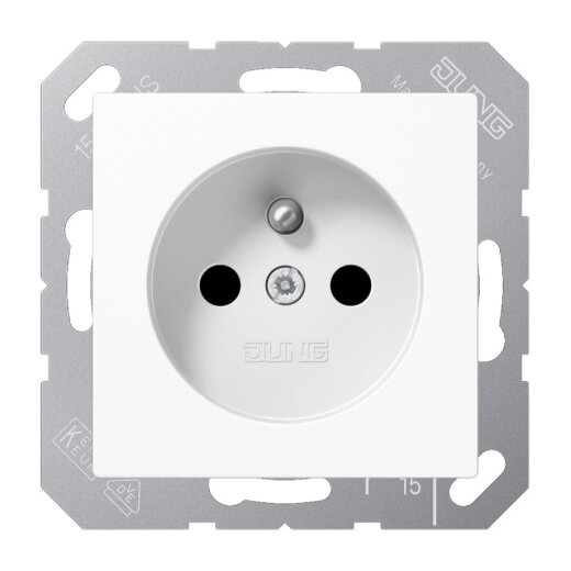 Jung Steckdose, französisch/belgisches System, 16 A 250 V ~, SAFETY+, Thermoplast, Serie A, alpinweiß A1520FBFKIWW