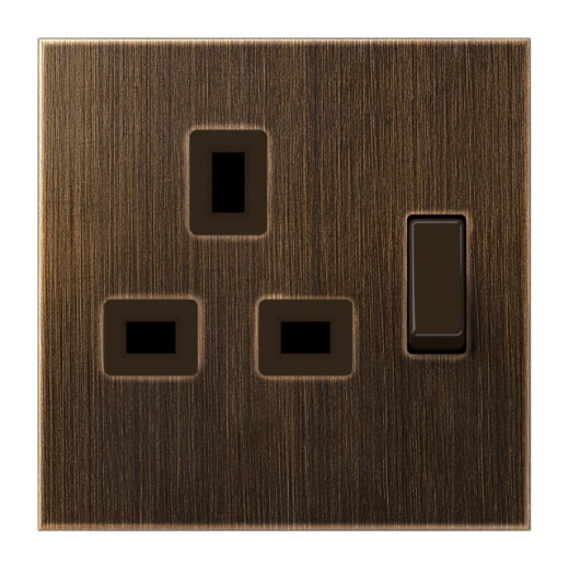 Jung Abschaltbare Steckdose, British Standard, 13 A 250 V ~, Schraubklemmen BS 1363-1, 4 mm2, ohne Krallen, SAFETY+ ME3171AT