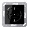 Jung SCHUKO Steckdose 16 A 250 V ~, mit USB-Ladegerät 1 x Typ C, SAFETY+, Serie A, schwarz A1520-18CSW