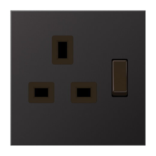 Jung Abschaltbare Steckdose, British Standard, 13 A 250 V ~, Schraubklemmen BS 1363-1, 4 mm2, ohne Krallen, SAFETY+ AL3171D