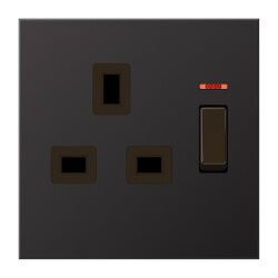 Jung Abschaltbare Steckdose mit Kontrollschalter, British...