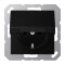 Jung SCHUKO Steckdose, 16 A 250 V ~, Klappdeckel, Thermoplast lackiert, Serie A, graphitschwarz matt A1520BFKLSWM