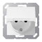 Jung SCHUKO Steckdose, 16 A 250 V ~, Klappdeckel, Thermoplast lackiert, Serie A, schneeweiß matt A1520BFKLWWM