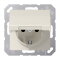 Jung SCHUKO Steckdose, 16 A 250 V ~, Schraubklemmen, Klappdeckel, Thermoplast, Serie AS, weiß AS1521BFKL