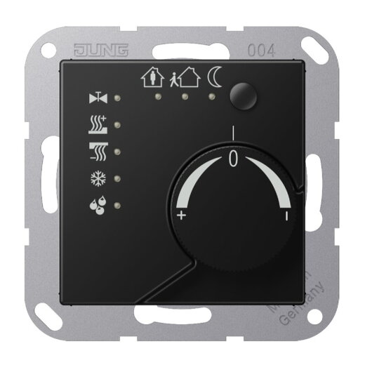 Jung KNX Stetigregler mit integrierter Tasterschnittstelle 4fach, Serie A, graphitschwarz matt A2178TSSWM