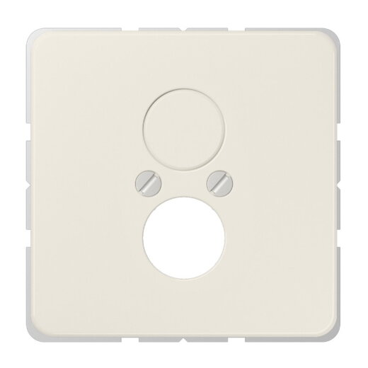 Jung Abdeckung für 2 Rundsteckverbinder bis 18,5 mm ?, Duroplast, Serie CD, weiß 562