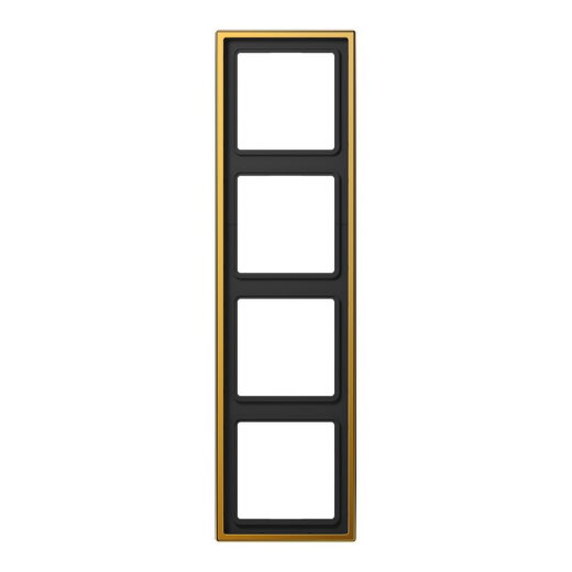 Jung Rahmen 4fach, Metall mit echter Goldauflage, LS 990, vergoldet LS984GGO