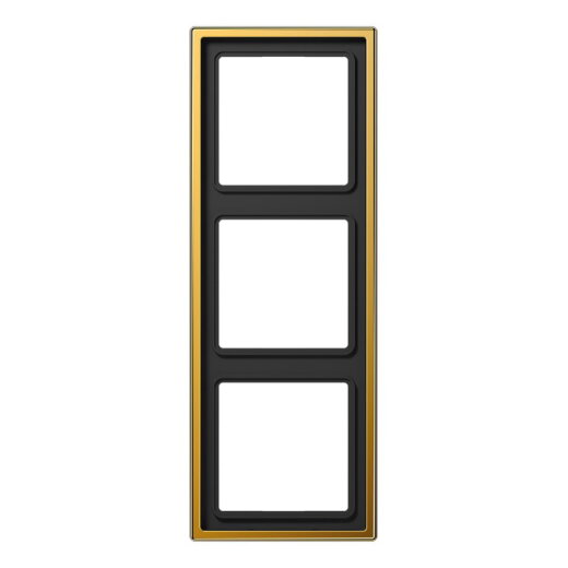 Jung Rahmen 3fach, Metall mit echter Goldauflage, LS 990, vergoldet LS983GGO