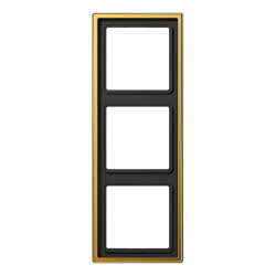 Jung Rahmen 3fach, Metall mit echter Goldauflage,...