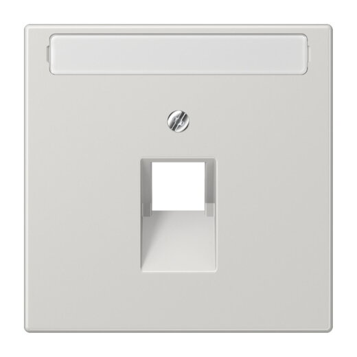 Jung Abdeckung für IAE/UAE-Anschlussdosen 1 x 8-polig, mit Schriftfeld, Thermoplast, Serie LS, lichtgrau LS969-1NAUALG