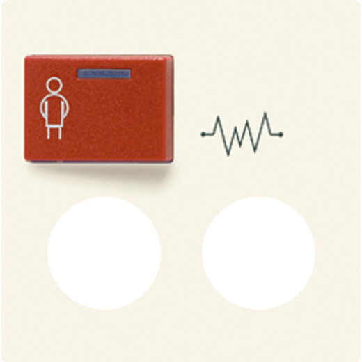 Jung Abdeckung für Ackermann, Typ 73075 D, 73075 B, rot, Serie AS, weiß A071A