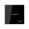 Jung Wippe 1fach mit Lichtleiter, Symbol Licht, Duroplast, Serie A, schwarz A590KO5LSW
