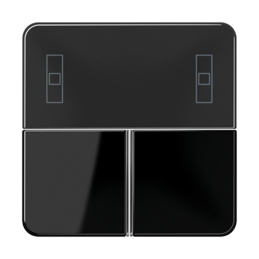 Jung Tastensatz 3fach, F40 Raumcontroller, Serie CD, schwarz CD4093TSASW