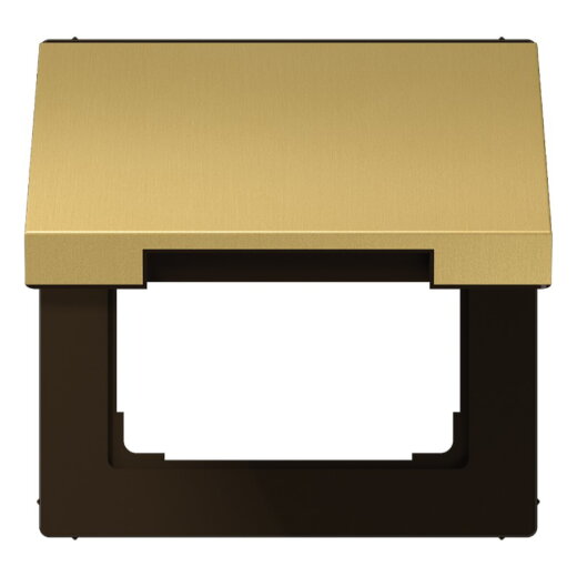 Jung Klappdeckel mit Rückstellfeder, Messing, Serie LS, Messing classic ME2990KLC