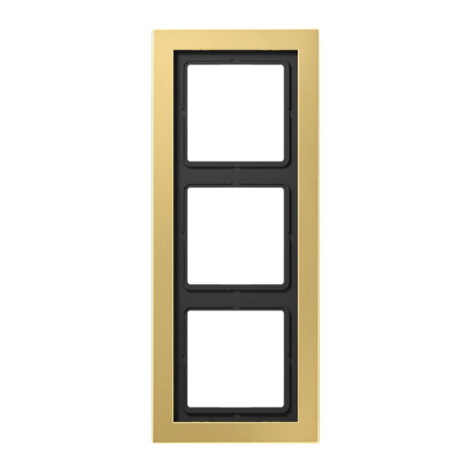 Jung Rahmen 3fach, Messing, LS-DESIGN, Messing classic MED2983C