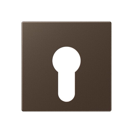 Jung Abdeckung für Schlüsselschalter ohne Demontageschutz, Thermoplast lackiert, Serie A, mokka A525PLMO