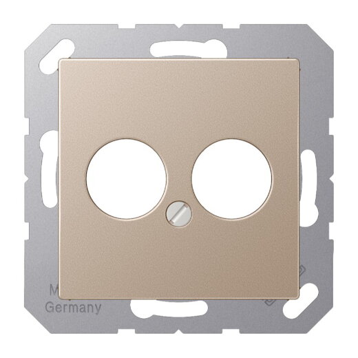 Jung Abdeckung für 2 Rundsteckverbinder bis 18,5 mm ?, Serie A, champagner A562-2CH