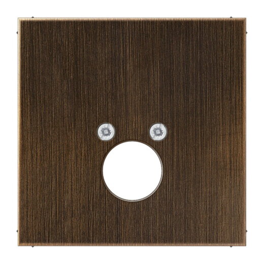 Jung Abdeckung für 1 Rundsteckverbinder bis 18,5 mm ?, Messing, Serie LS, Messing antik ME2962-1AT