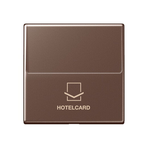 Jung Hotelcard-Schalter (ohne Taster-Einsatz), Hotelcard, Serie A, mokka A590CARDMO