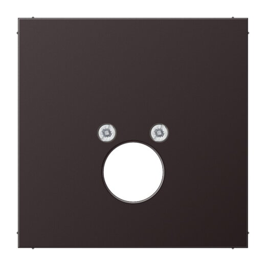 Jung Abdeckung für 1 Rundsteckverbinder bis 18,5 mm ?, Aluminium lackiert, Serie LS, dark (lackiertes Aluminium) AL2962-1D