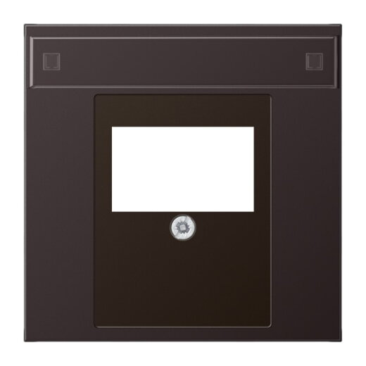 Jung Abdeckung für TAE-Anschlussdosen 1fach, mit Schriftfeld, Aluminium lackiert, Serie LS, dark AL2969TNAD