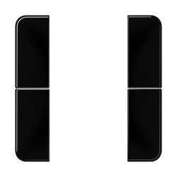 Jung Tastensatz 2fach, F50, Serie CD, schwarz CD502TSASW