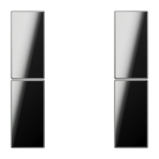 Jung Tastensatz 2fach, F50, Serie LS, glanzchrom GCR2502TSA