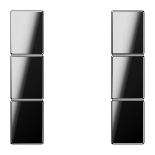 Jung Tastensatz 3fach, F50, Serie LS, glanzchrom GCR2503TSA