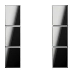 Jung Tastensatz 3fach, F50, Serie LS, glanzchrom GCR2503TSA