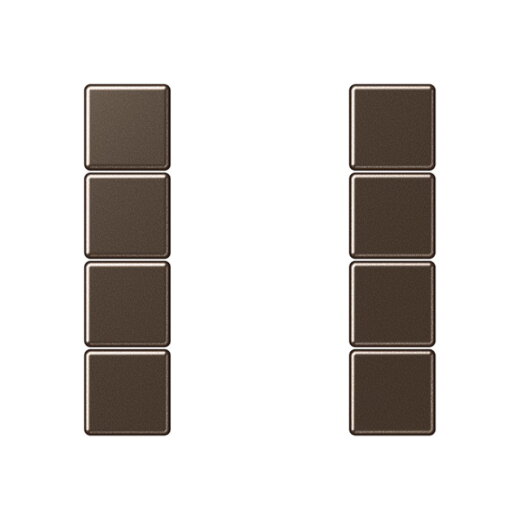 Jung Tastensatz 4fach, F50, Serie A, mokka A504TSAMO