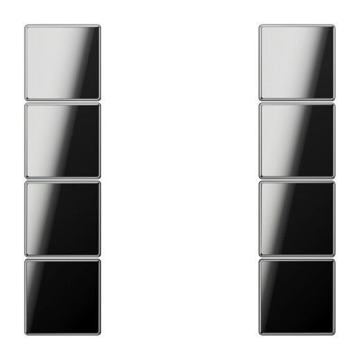 Jung Tastensatz 4fach, F50, Serie LS, glanzchrom GCR2504TSA