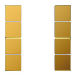Jung Tastensatz 4fach, F50, Serie LS, goldfarben GO2504TSA