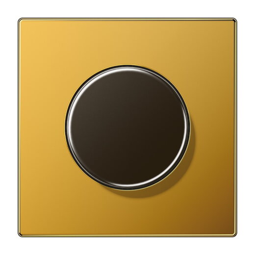 Jung Abdeckung für Drehdimmer, Metall mit echter Goldauflage, Serie LS, vergoldet LS1940GGO