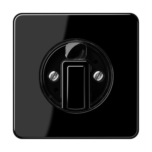 Jung Abdeckung für Drehschalter, Duroplast, Serie CD, schwarz CD1541SW